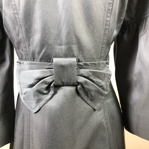 Nanette Lepore Vintage trench coat jacket  bow back size 6 - Picture 5 of 16
